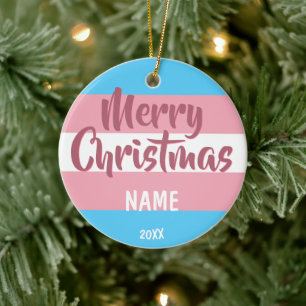 Adorno De Cerámica Cerámica De Navidades Personalizados De Bandera T