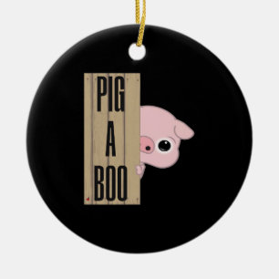 Adorno De Cerámica Cerdo A Boo