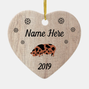 Adorno De Cerámica Cerdo KuneKune ruso personalizado