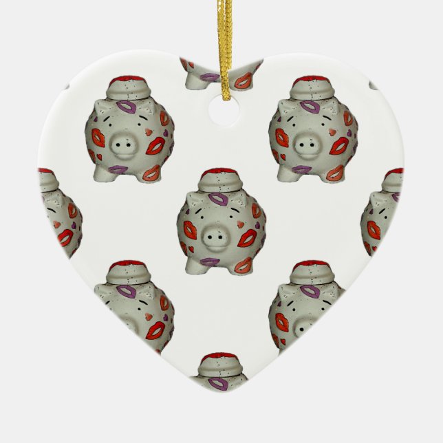 Adorno De Cerámica Cerdo labial Adorable (Frente)