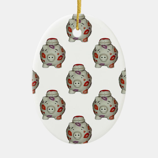 Adorno De Cerámica Cerdo labial Adorable (Frente)