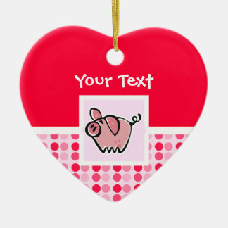 Adorno De Cerámica Cerdo lindo