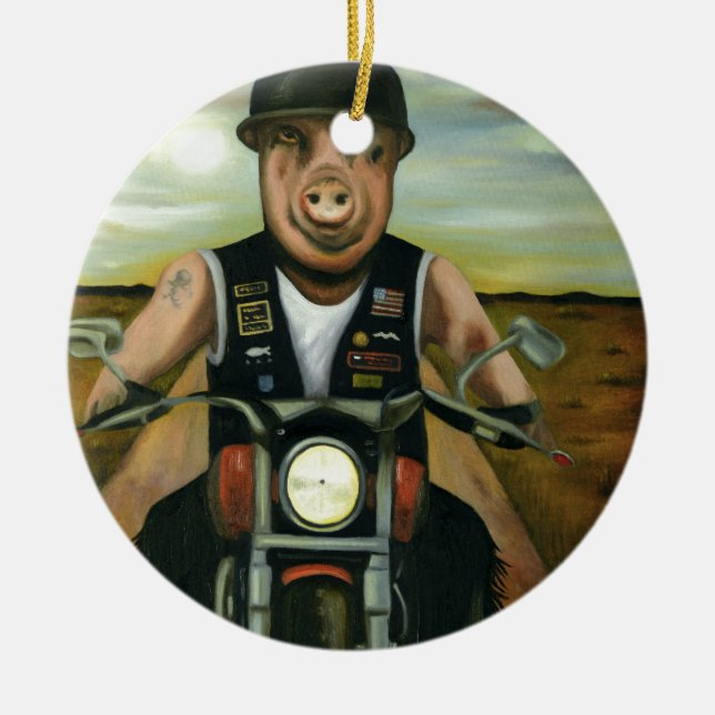 Adorno De Cerámica Cerdo salvaje (Frente)