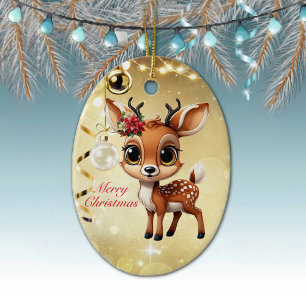 Adorno De Cerámica Cerebro, Amanecer, Perro, 🦌 de renos 🎄 Feliz Nav