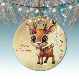 Adorno De Cerámica Cerebro, Amanecer, Perro, 🦌 de renos 🎄 Feliz Nav