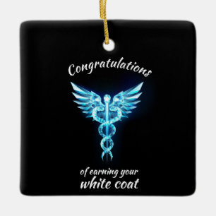 Adorno De Cerámica Ceremonia de Bata Blanca Cristal Médico