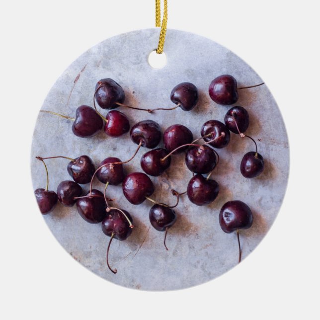 Adorno De Cerámica Cerezas (Frente)