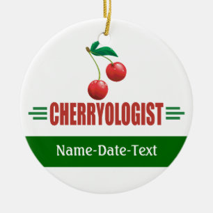 Adorno De Cerámica Cerezas divertidas