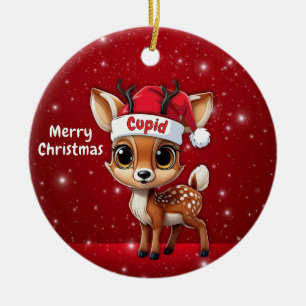 Adorno De Cerámica Cervatillo Cupido, Ciervo, Cierva, Reno🦌 🎄