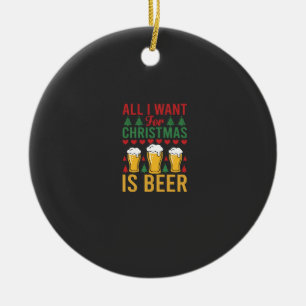 Adorno De Cerámica Cerveza de Navidad Fiesta de Navidad
