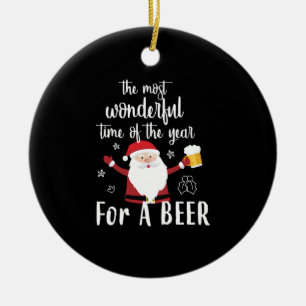 Adorno De Cerámica Cerveza navidad