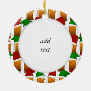 Adorno De Cerámica Cerveza Navidad Cheer