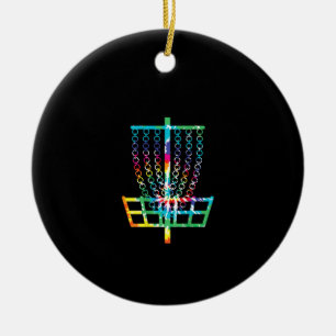 Adorno De Cerámica Cesta de Golf en Disco - Hippie Rainbo