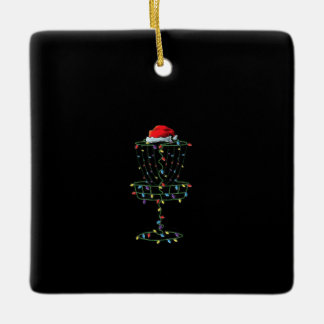 Adorno De Cerámica Cesta de Golf en Disco Santa Disk Golf Frisbee Gol