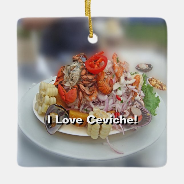 Adorno De Cerámica ¡Ceviche peruano! (Anverso)