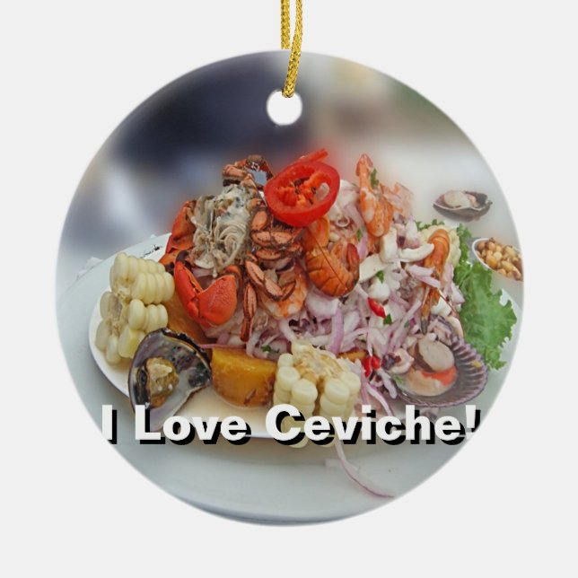 Adorno De Cerámica ¡Ceviche peruano! (Frente)