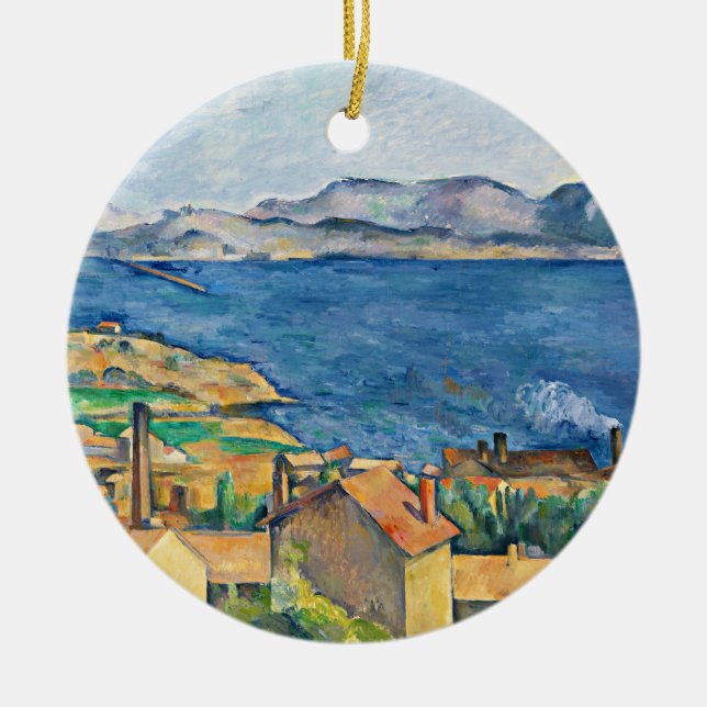 Adorno De Cerámica Cezanne - La bahía de Marsella de L'Estaque (Frente)