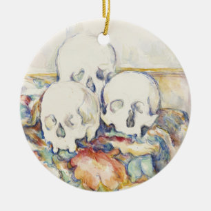 Adorno De Cerámica Cezanne Los tres cráneos Póster de arte vintage