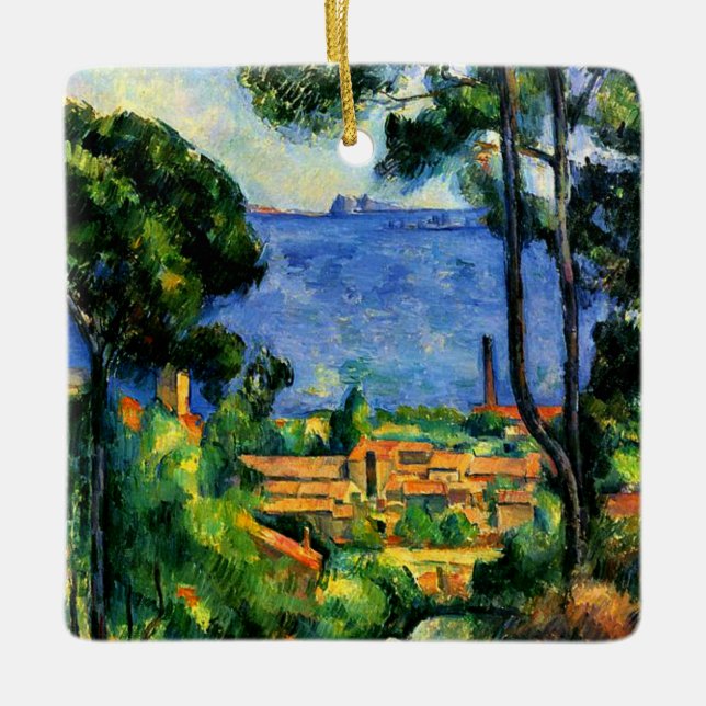 Adorno De Cerámica Cezanne - View of l'Estaque, (Anverso)