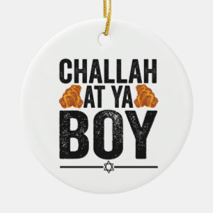 Adorno De Cerámica Challah en Ya niño Funny Hanukkah Holiday