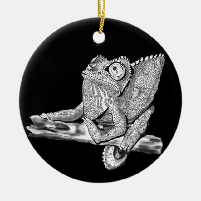 Adorno De Cerámica Chameleon de Jackson (Frente)