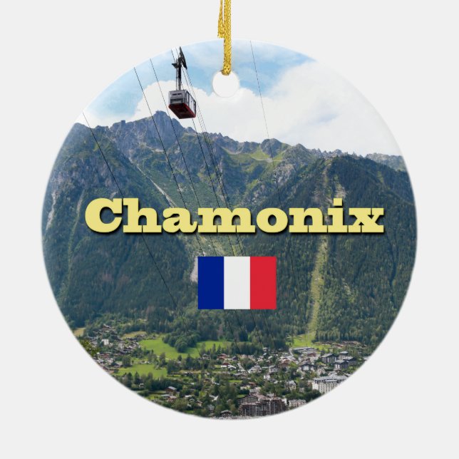Adorno De Cerámica Chamonix - Mont Blanc (Atrás)