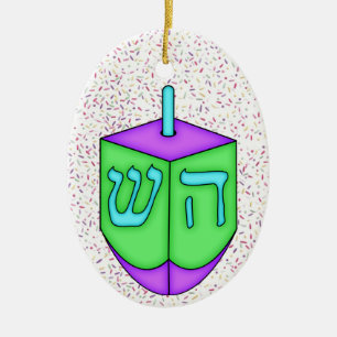 Adorno De Cerámica Chanukah Dreidel