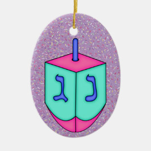 Adorno De Cerámica Chanukah Dreidel