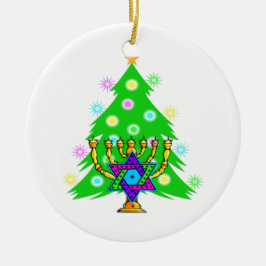 Adorno De Cerámica Chanukkah y navidad