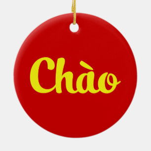 Adorno De Cerámica Chào / Hola ~ Vietnam / vietnamita / Tiếng Việt