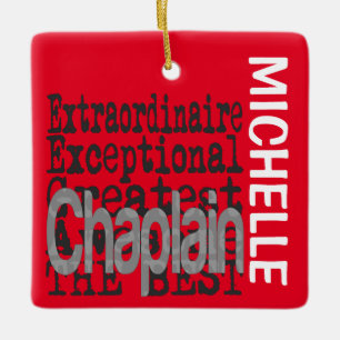 Adorno De Cerámica Chaplain Extraordinaire PERSONALIZADO
