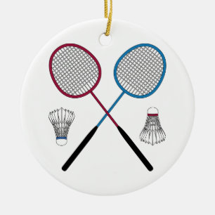 Adorno De Cerámica Chaquetas Badminton Racas Shuttlecocks