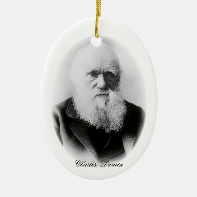Adorno De Cerámica Charles Darwin Vignette (Frente)