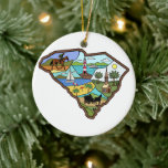 Adorno De Cerámica Charleston Columbia South Carolina Myrtle Beach<br><div class="desc">El mapa de estado SC de estilo retro incluye los códigos de área 803, 843, 854 y mt agradable SC, Lake Wylie y Lake Hartwell. Así que si eres un turista o viajero de Carolina del Sur, y has ido a la playa de la locura, Columbia, ¡SC esto es para...</div>
