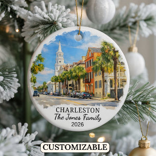 Adorno De Cerámica Charleston Personalizado, Carolina del Sur a la Me
