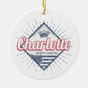 Adorno De Cerámica Charlotte City North Carolina Estados Unidos