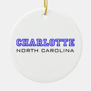 Adorno De Cerámica Charlotte, NC - letras