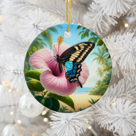 Adorno De Cerámica Charming Bahaman Swallowtail Butterfly Keepsake