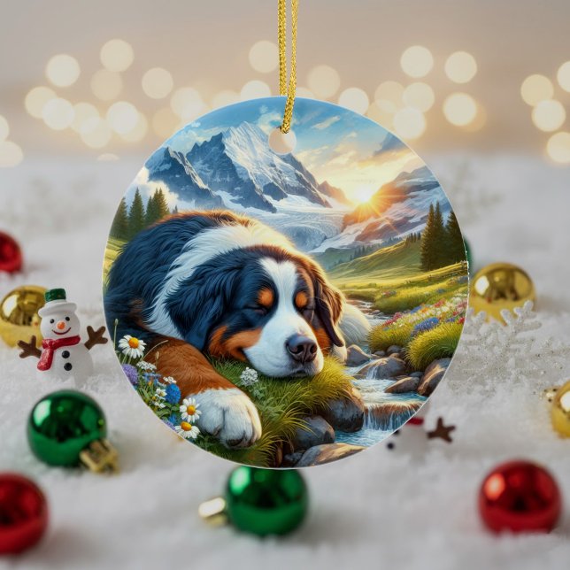 Adorno De Cerámica Charming Bernese Mountain Dog Keepsake (Subido por el creador)