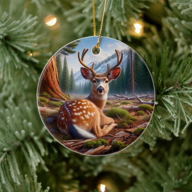 Adorno De Cerámica Charming Deer Animal Keepsake (Subido por el creador)