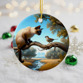 Adorno De Cerámica Charming Siamese Cat Keepsake