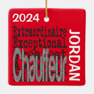 Adorno De Cerámica Chauffeur Extraordinaire PERSONALIZADO
