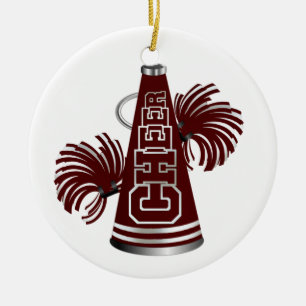 Adorno De Cerámica Cheer Megaphone Ornament 2