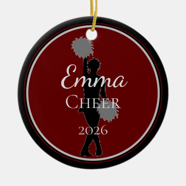 Adorno De Cerámica Cheer Ornament (Frente)