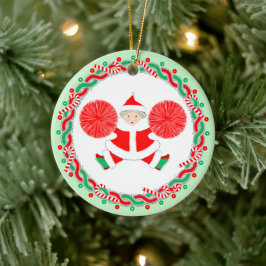 Adorno De Cerámica Cheerleading Cheerleader Holiday Gift