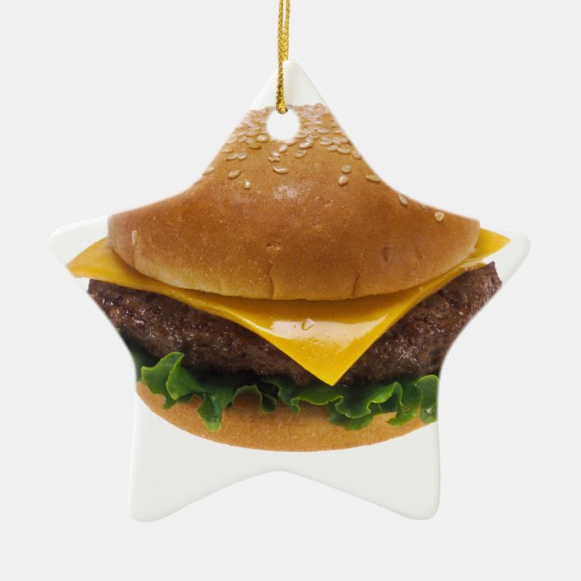 Adorno De Cerámica Cheeseburger (Frente)