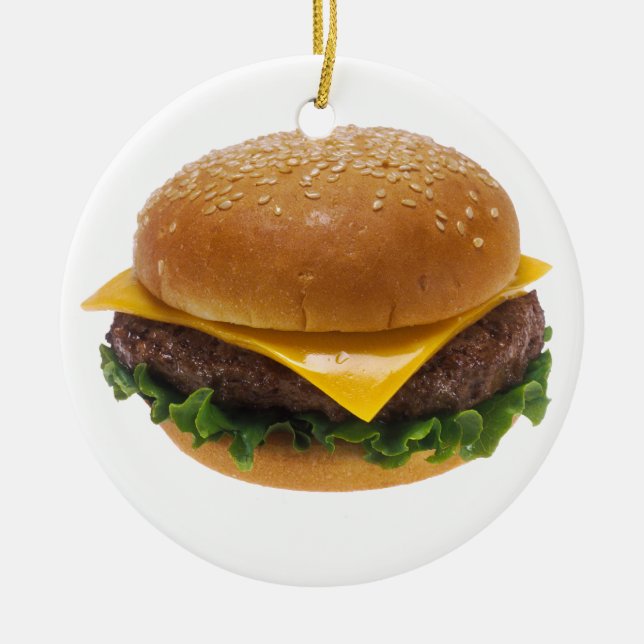 Adorno De Cerámica Cheeseburger (Frente)