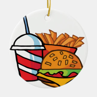 Adorno De Cerámica Cheeseburger de los alimentos de preparación