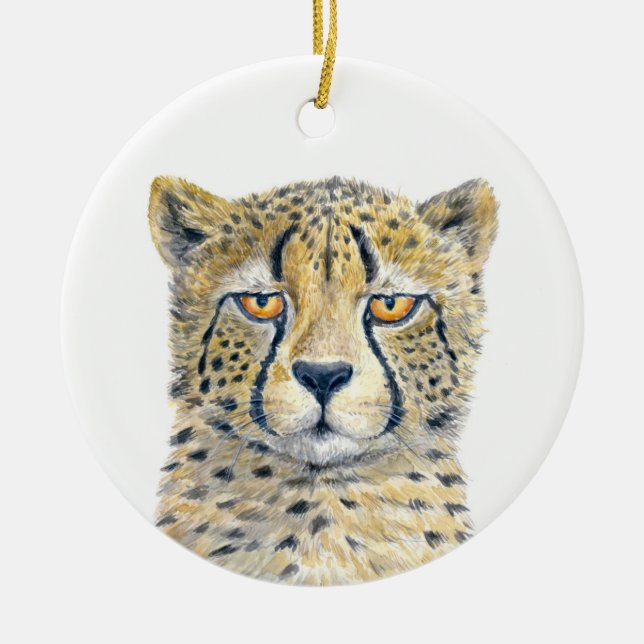 Adorno De Cerámica Cheetah (Frente)