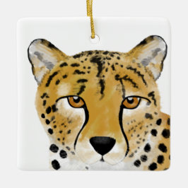 Adorno De Cerámica Cheetah Ornament